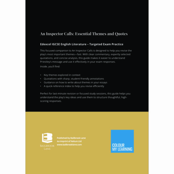 An Inspector Calls: Essential Themes and Quotes – Edexcel IGCSE English Literature Revision Booklet